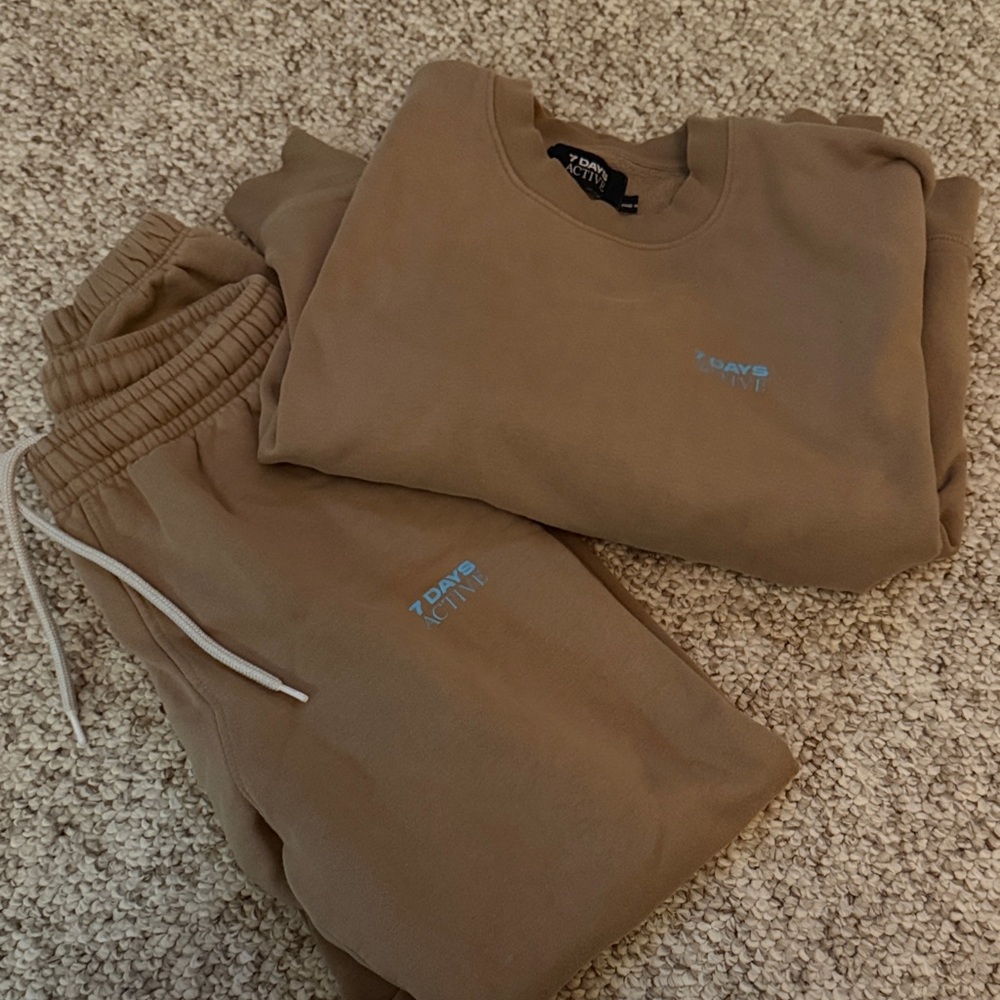 Tan Sweatshirt & Hoodie Set - sold together